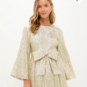 Elegant Shimmer Mini Dress in Gold